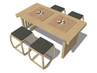 现代围棋桌椅