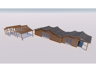 中式公共建筑、办公建筑、配套建筑、住宅建筑