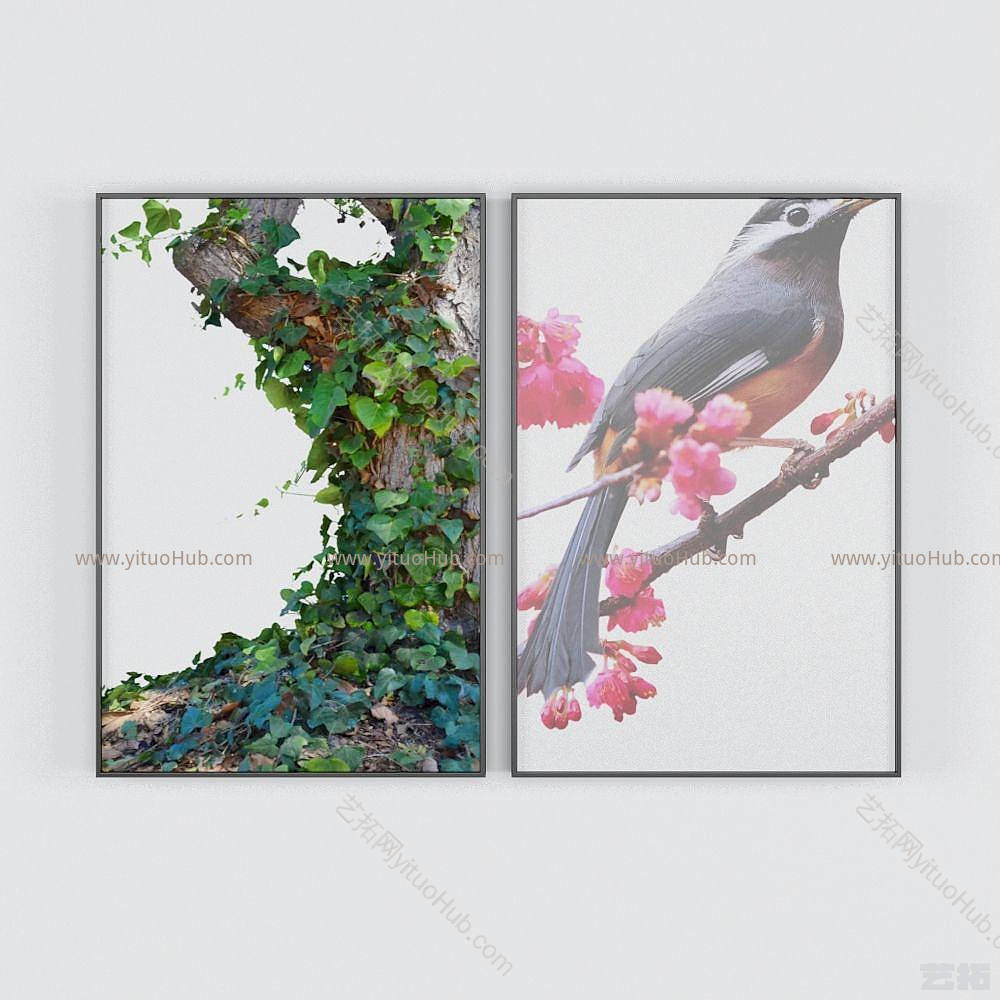 现代艺术装饰画模型
