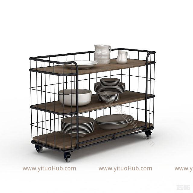 现代收餐车模型