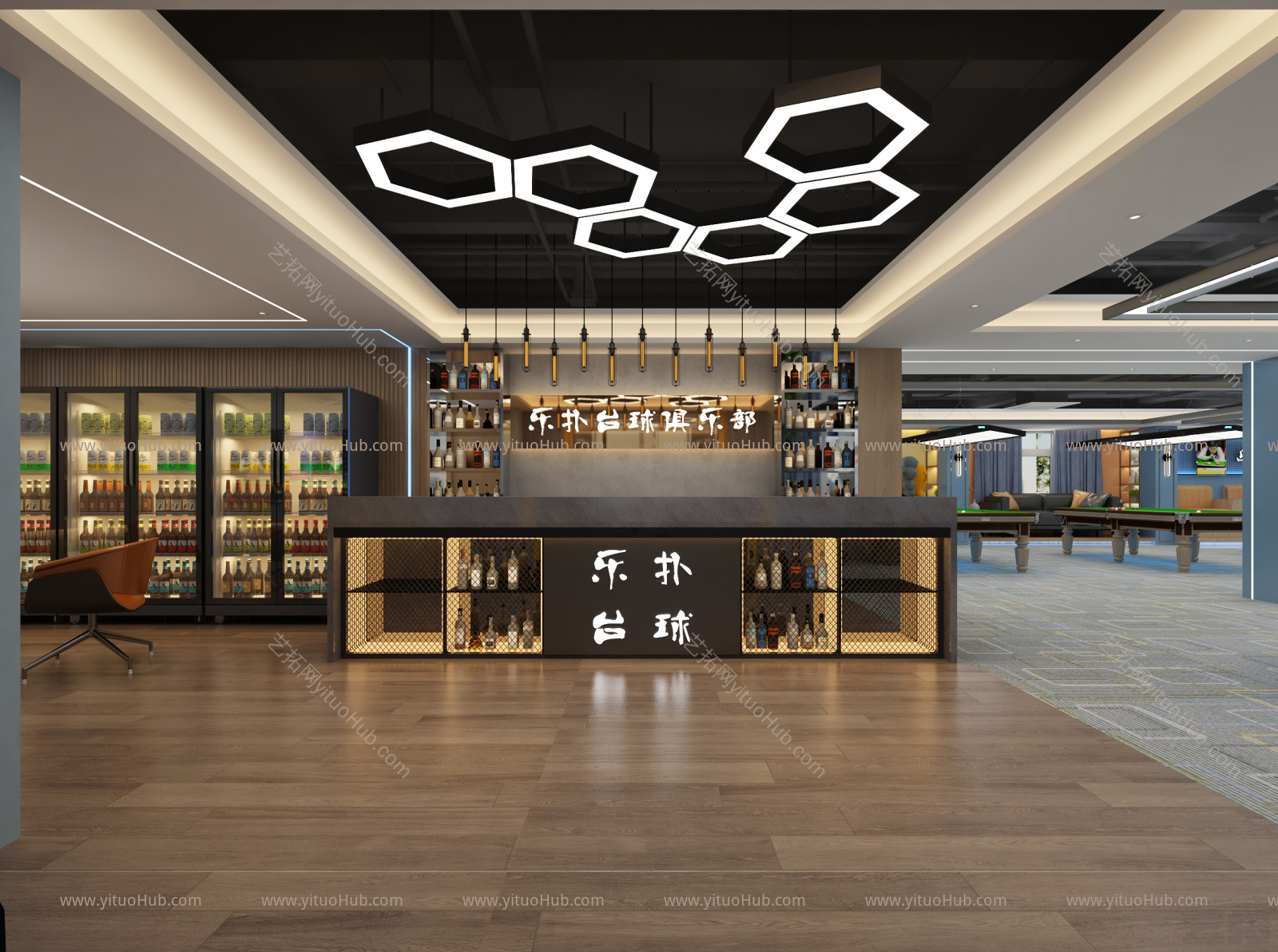 现代台球厅