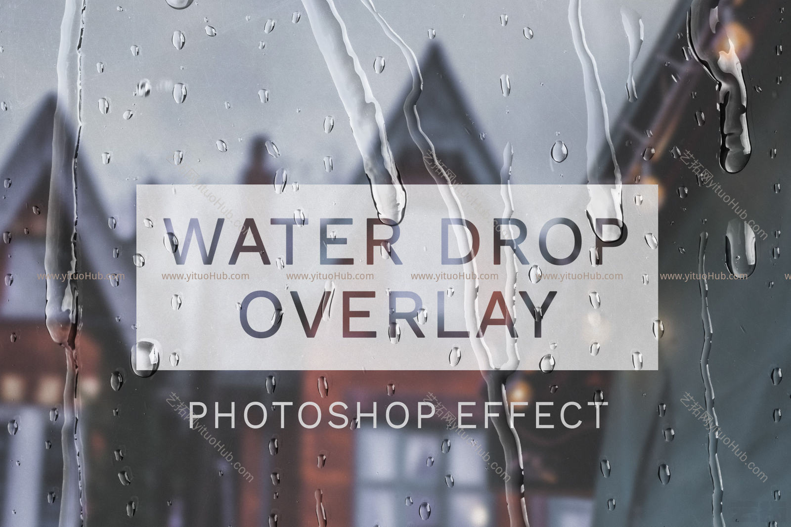 下雨水滴玻璃素材