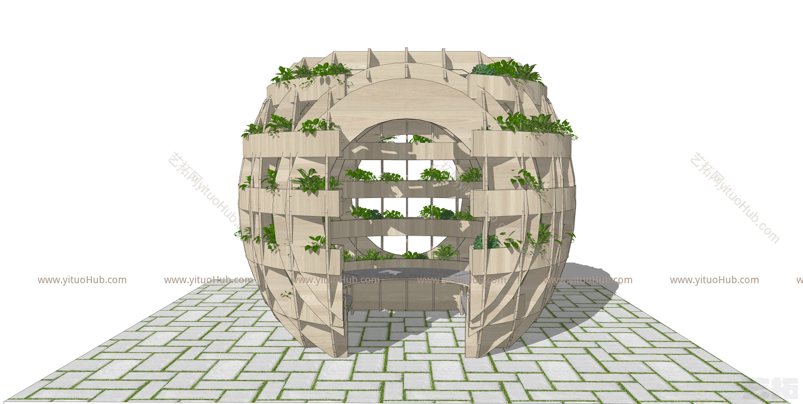 植物 绿植 盆栽 盆景 北欧盆栽 隔断 屏风 绿植墙 垂直种植 景观