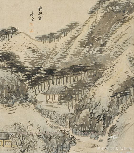 韩国朝鲜族韩式古典人物山水字画 (89)