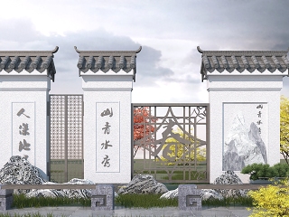 中式园林景观墙