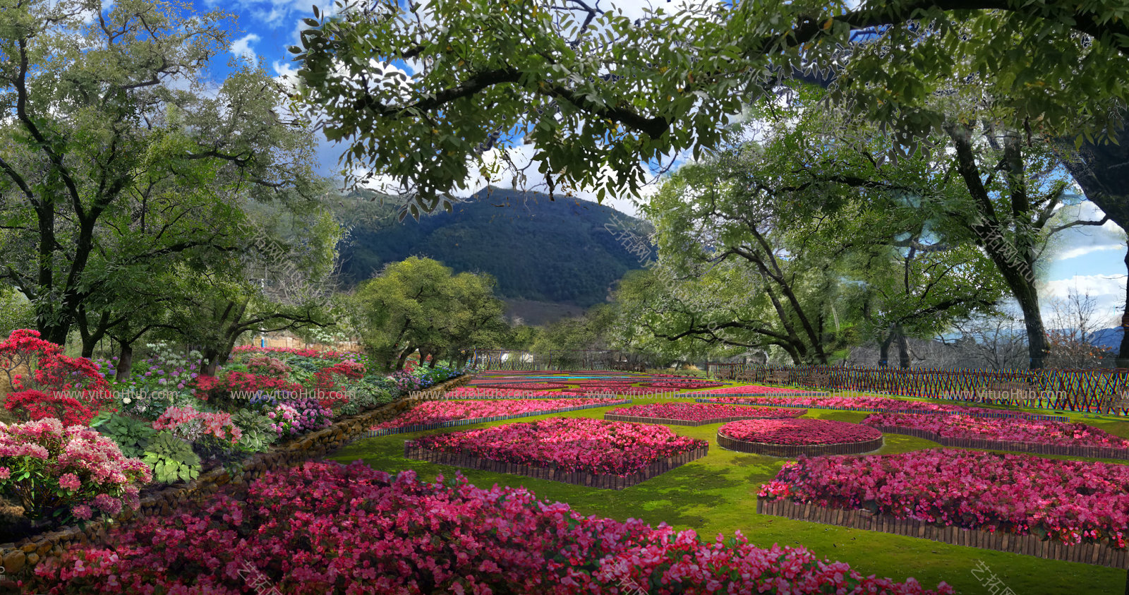 花海花带花田花卉主题风景区效果图