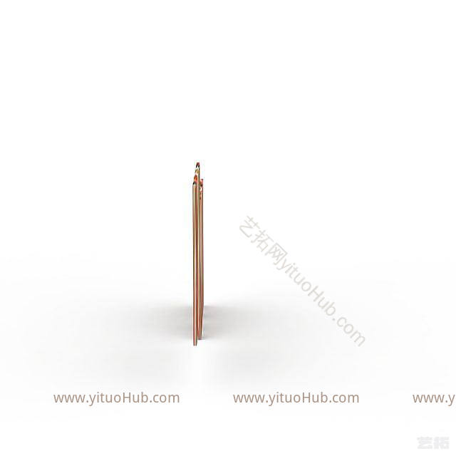 现代彩色装饰画模型
