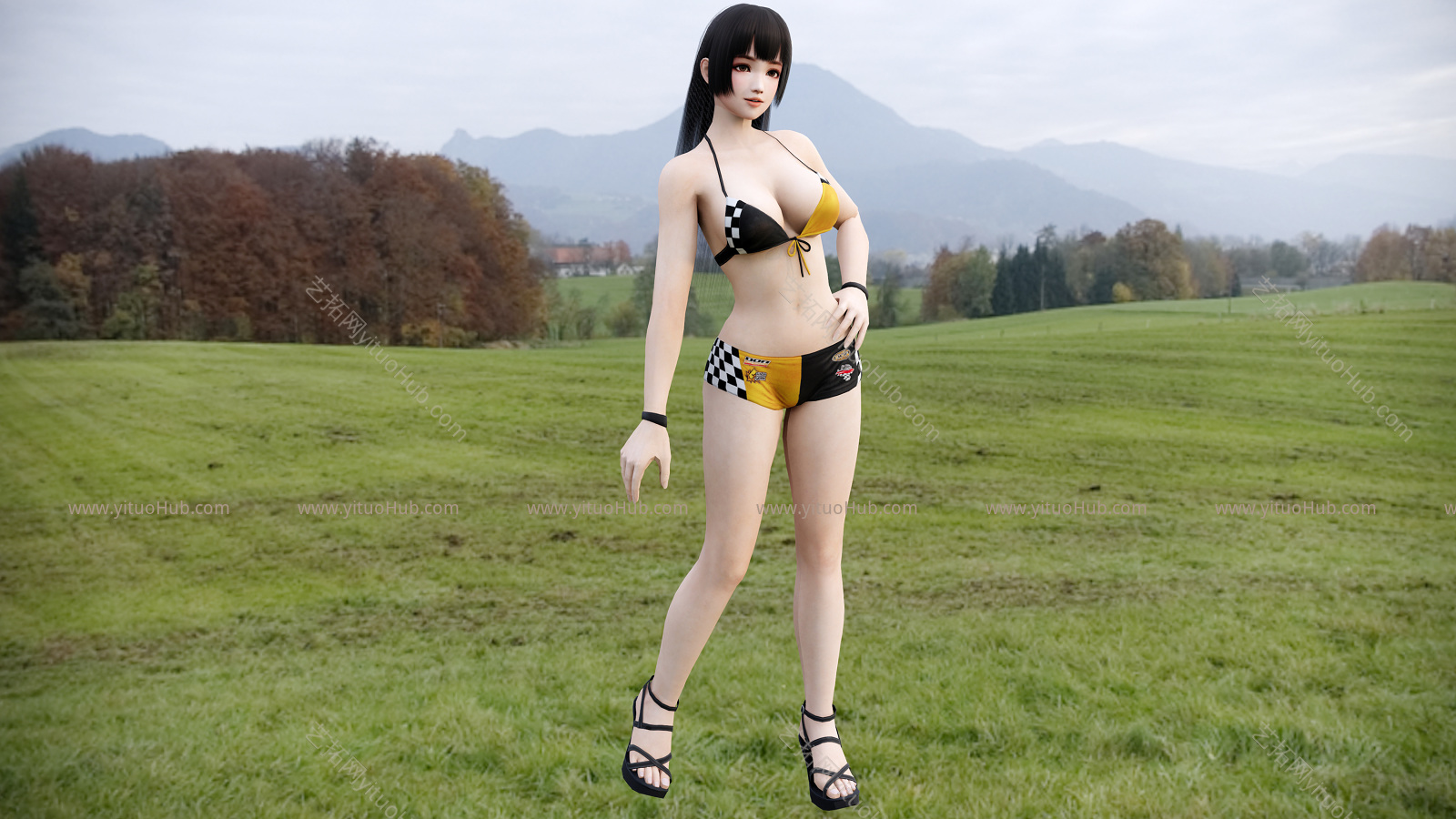 现代泳装美女