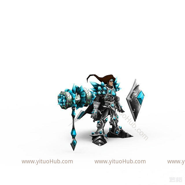 现代LOL塔里克宝石骑士模型