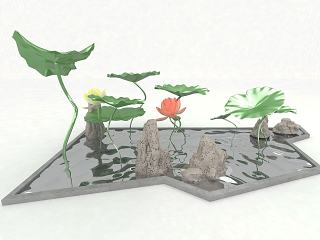 现代园林装饰品模型