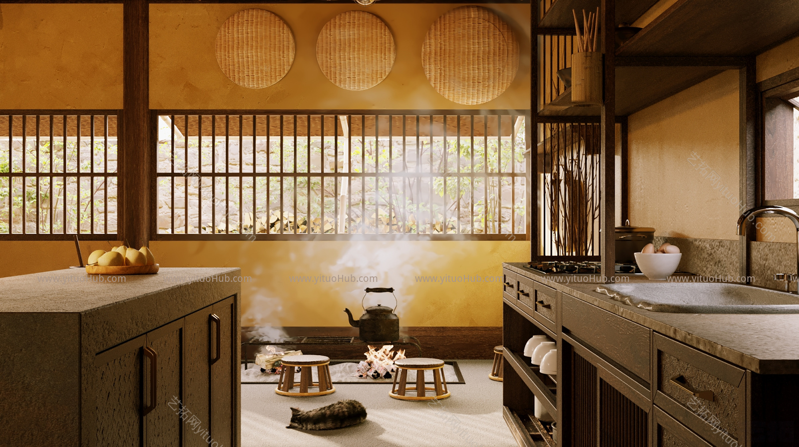 新中式厨房餐厅