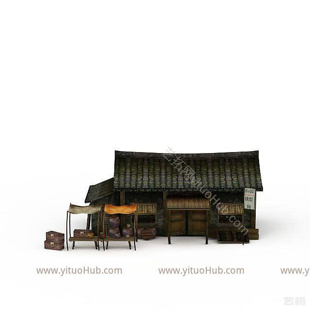 现代游戏建筑模型