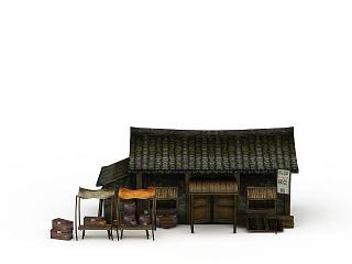 现代游戏建筑模型