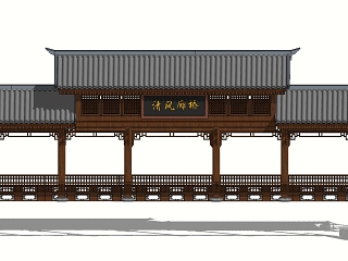中式古典廊架