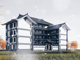 新中式酒店民宿外观