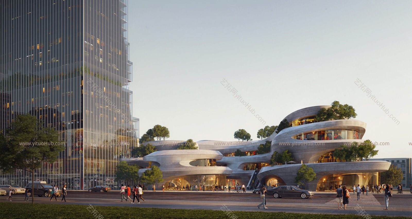商业综合体建筑外观效果图