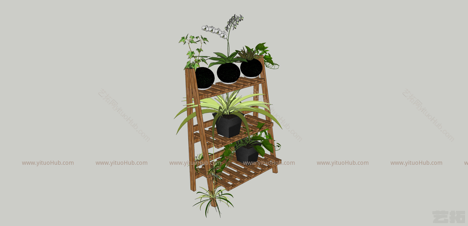 现代风格盆栽