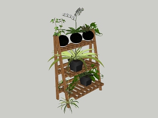 现代风格盆栽