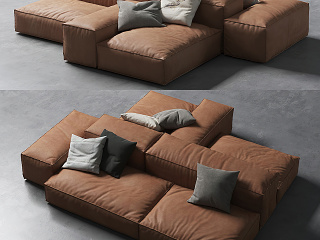 现代Extrasoft Living Divani多人沙发