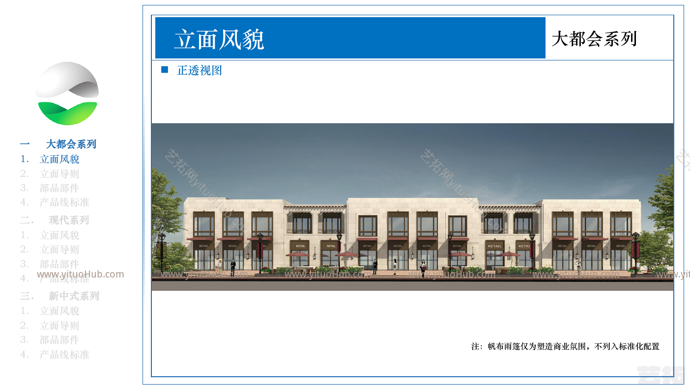 新城大都会系列产品线商业立面标准化研发