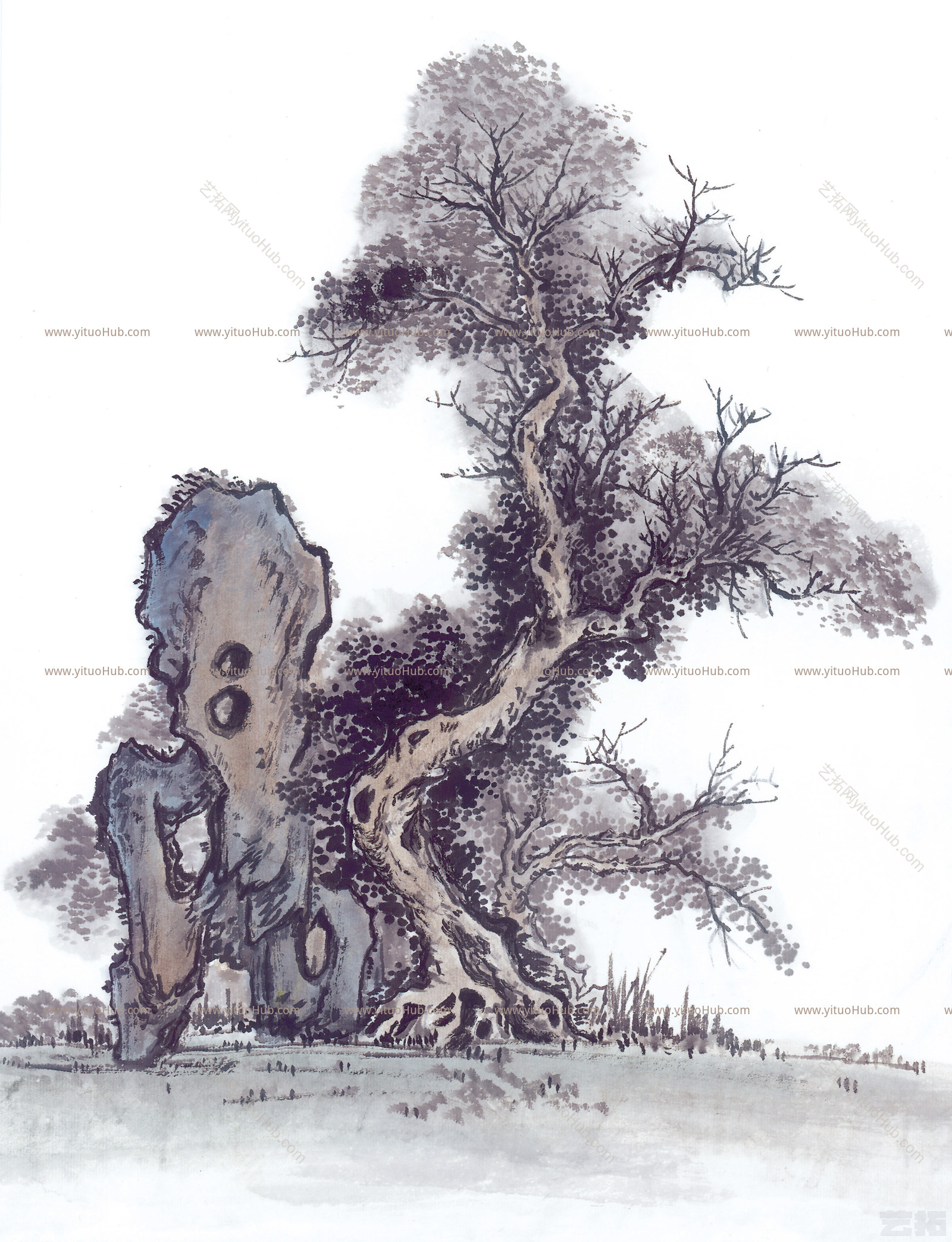 7.挂画4.国画山水古树古树 (32)古树 (32)