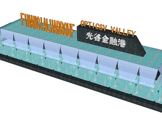 入口水景喷泉场景