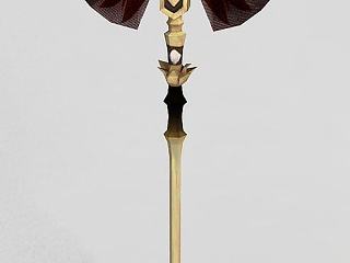 现代龙之谷游戏武器权杖模型