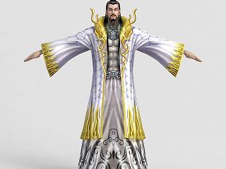 现代游戏人物角色天神宫宫主模型