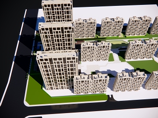 现代小区建筑
