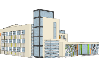 现代中小学学校教学楼建筑