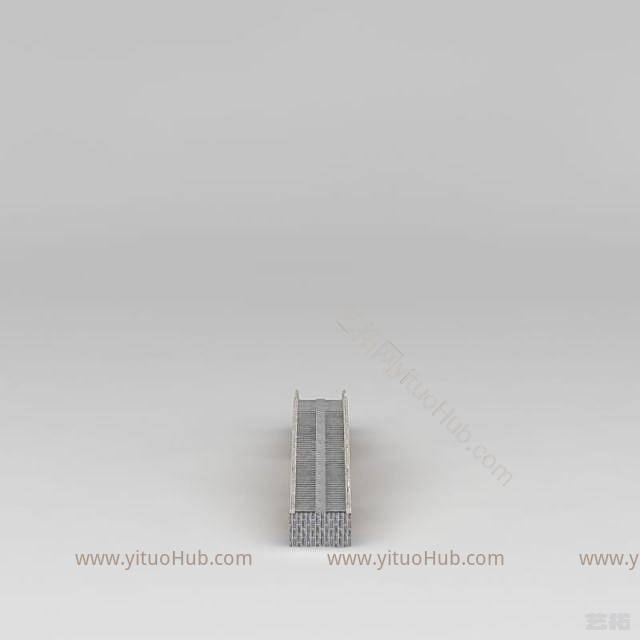 现代三孔石拱桥模型