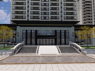 新中式售楼处建筑