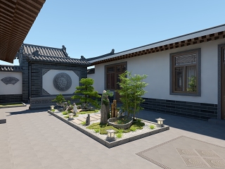新中式景观庭院
