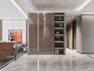 现代客厅　电视背景墙　现代沙发　现代灯具