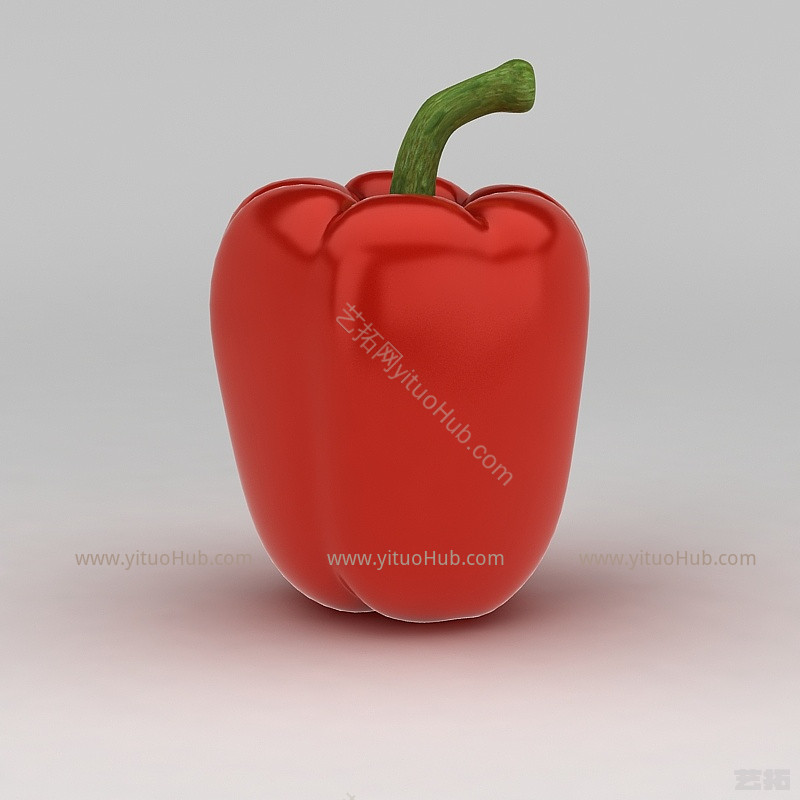 现代蔬菜红彩椒模型