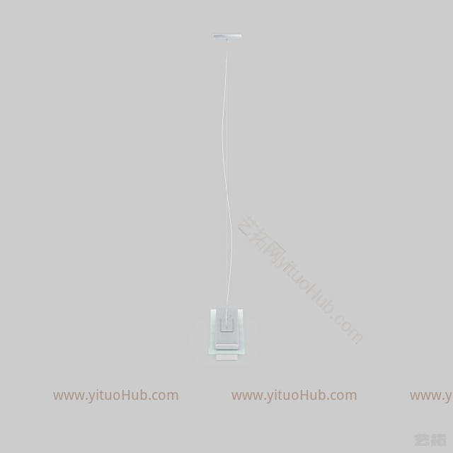 现代简约方形吊灯模型
