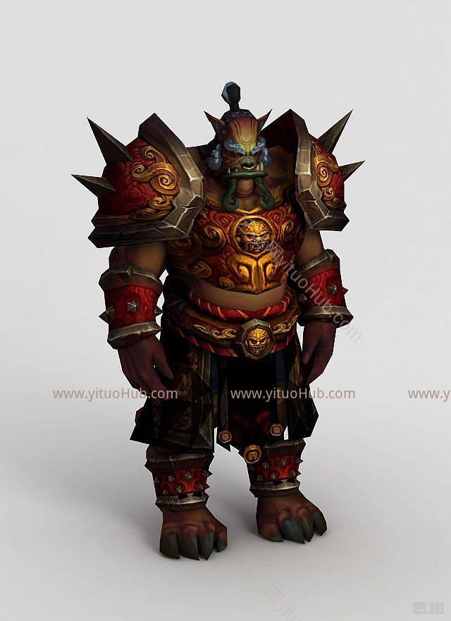现代魔兽世界人物游戏形象模型