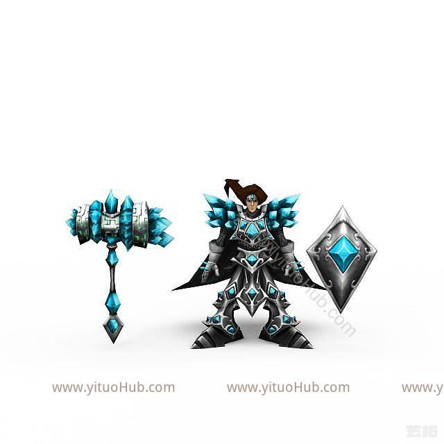 现代LOL塔里克宝石骑士模型