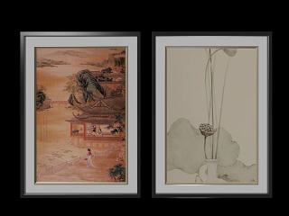 现代中国风装饰画模型
