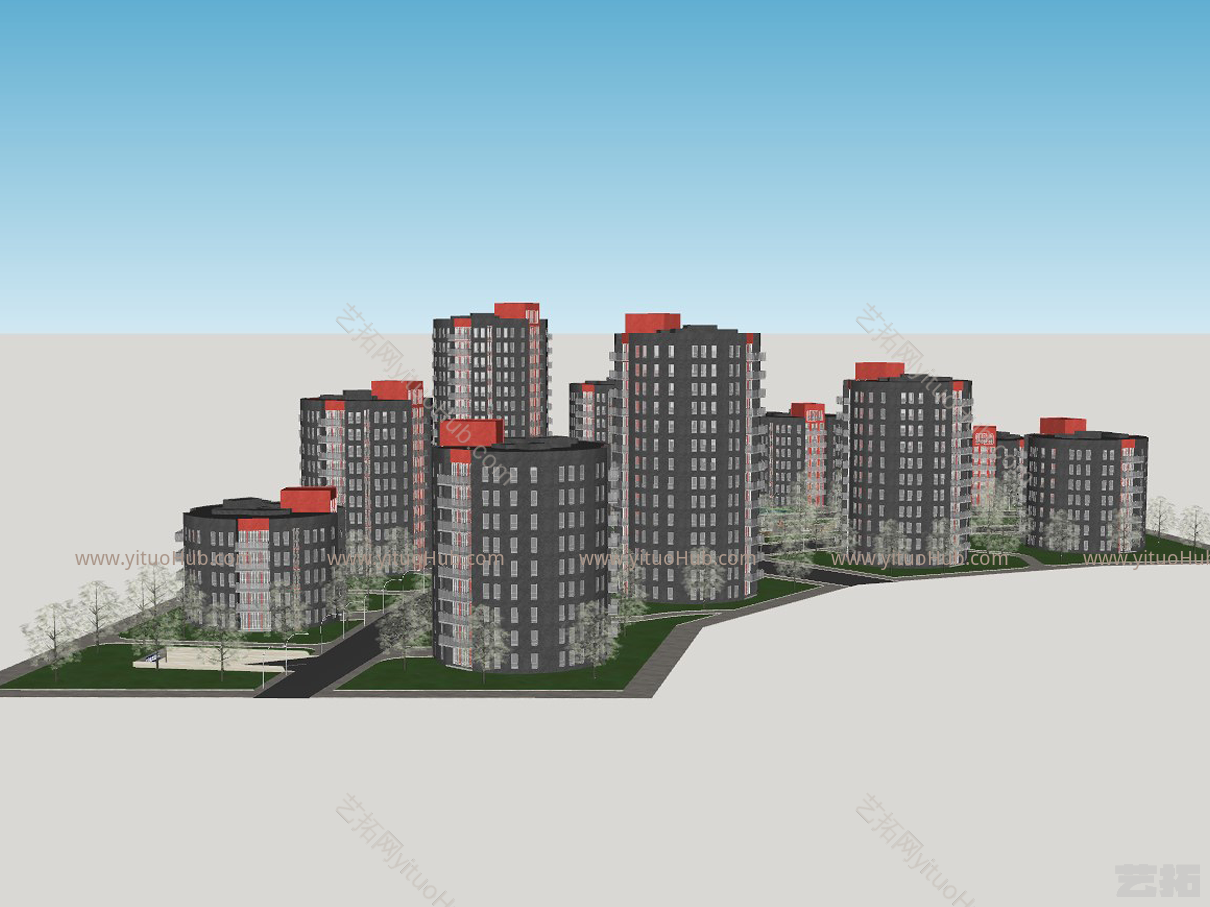 高层住宅小区楼盘
