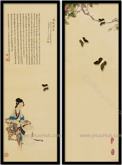 新中式禅意装饰画-沉梦昂志