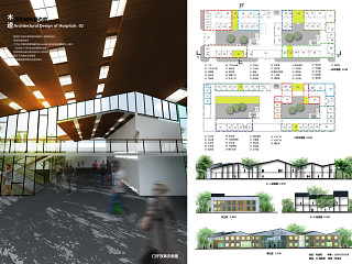 横版设计展板-医院建筑新态度