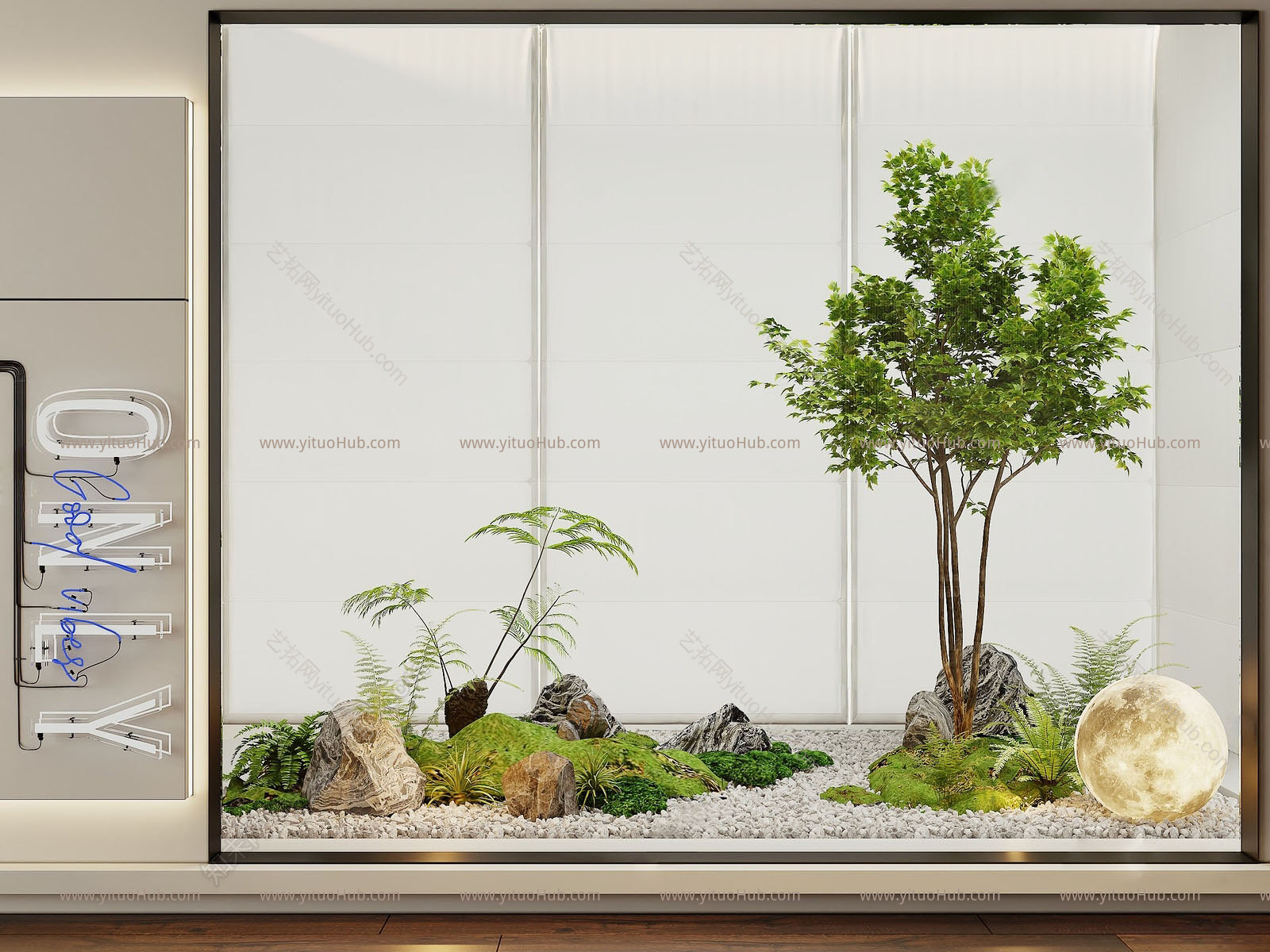 室内植物堆 景观小品