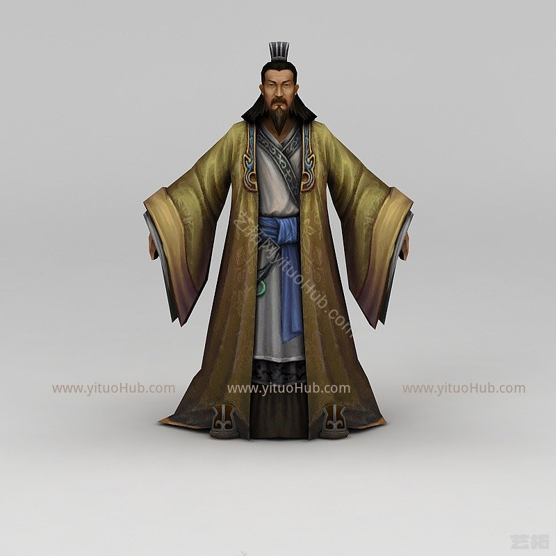 游戏赤壁游戏动漫角色古人模型