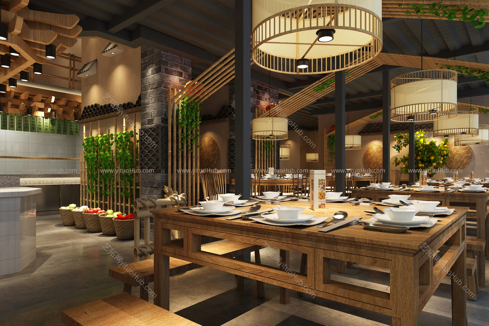 新中式田园中餐厅