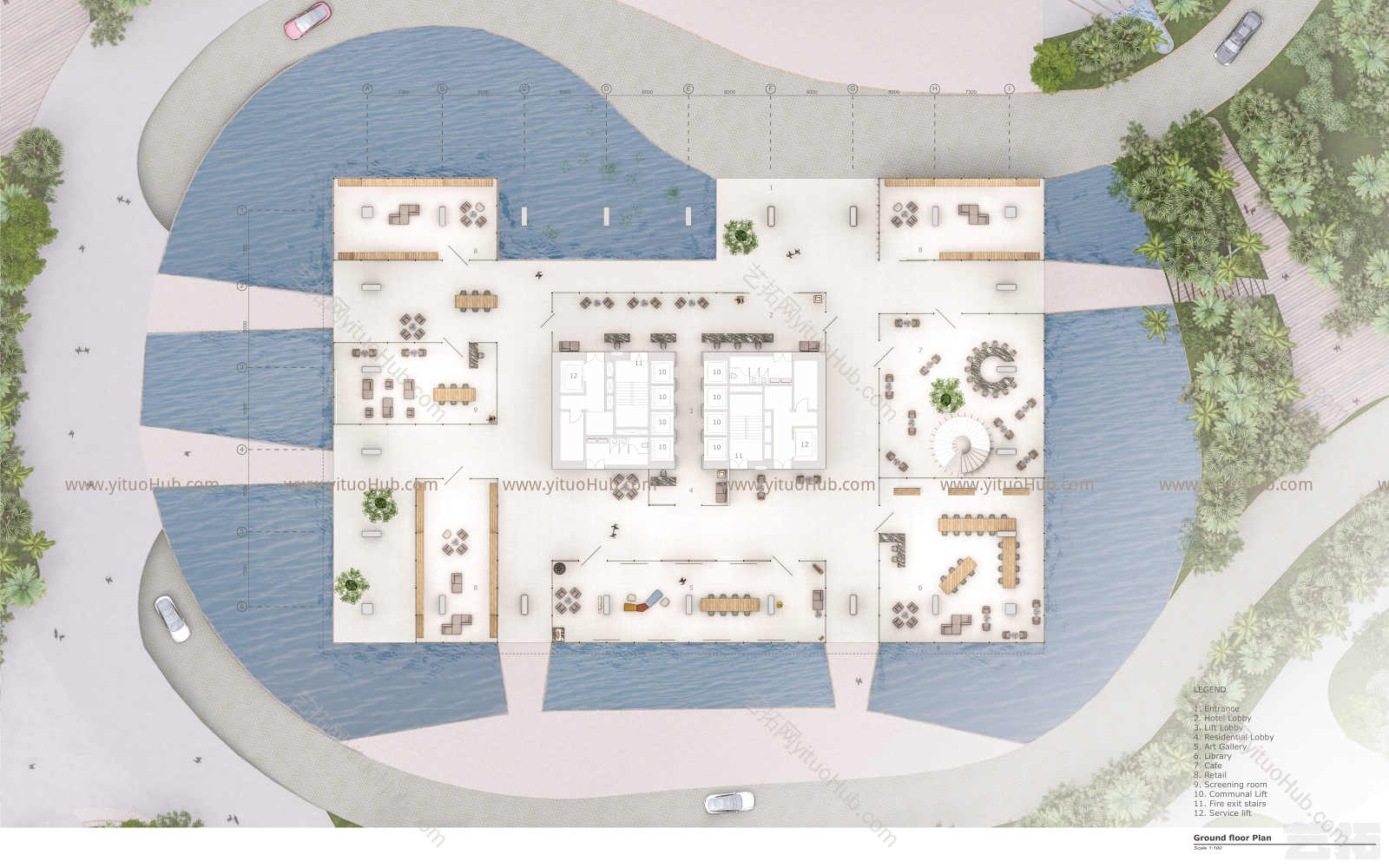 现公寓楼建筑设计