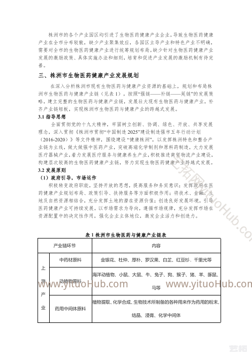 株洲市生物医药健康产业发展规划