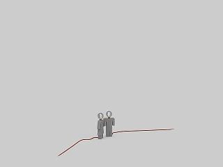 创意小人落地灯模型