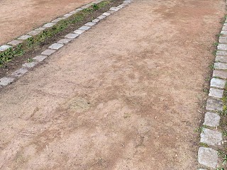现代石头路砖块路土路道路模型