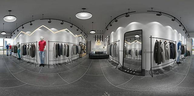 现代风格服装店模型